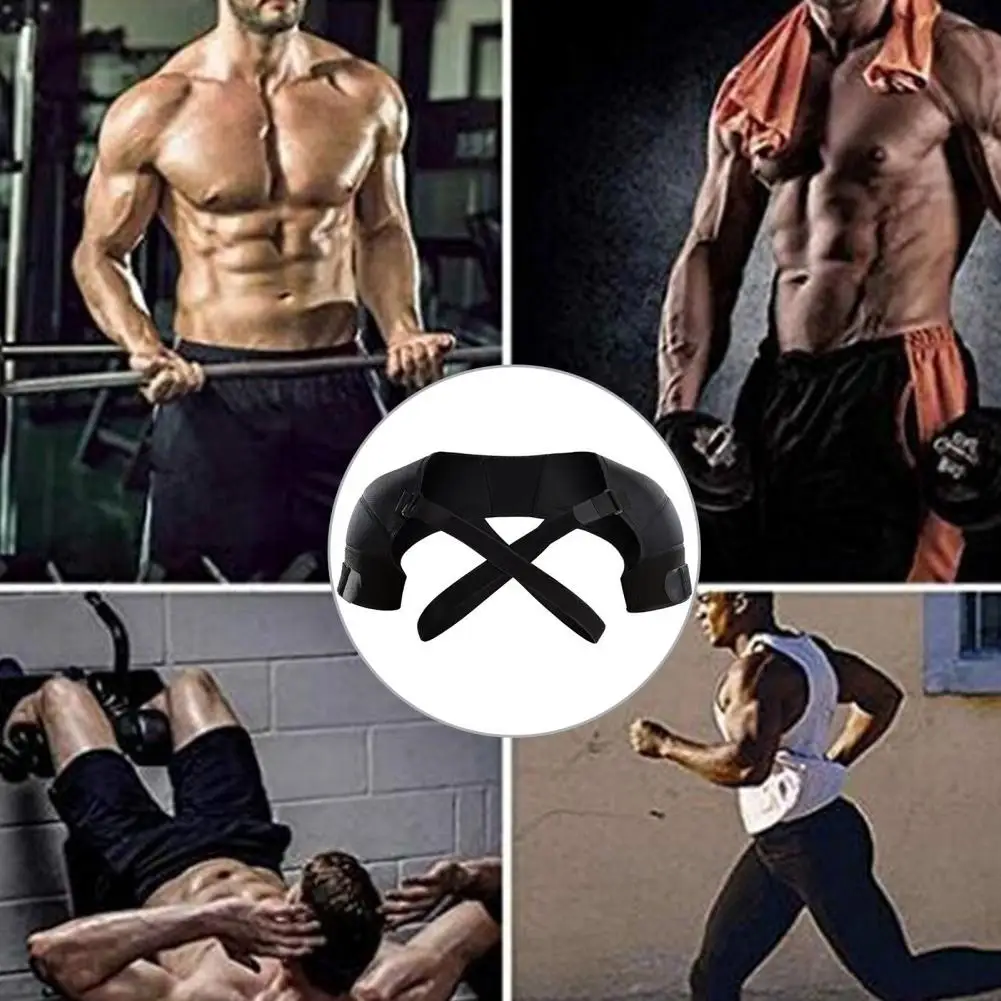 

Adjustable Shoulder Support Strap Double Bandage Cross Compression Shoulder Brace Protector Strap Posture Correction Bandage