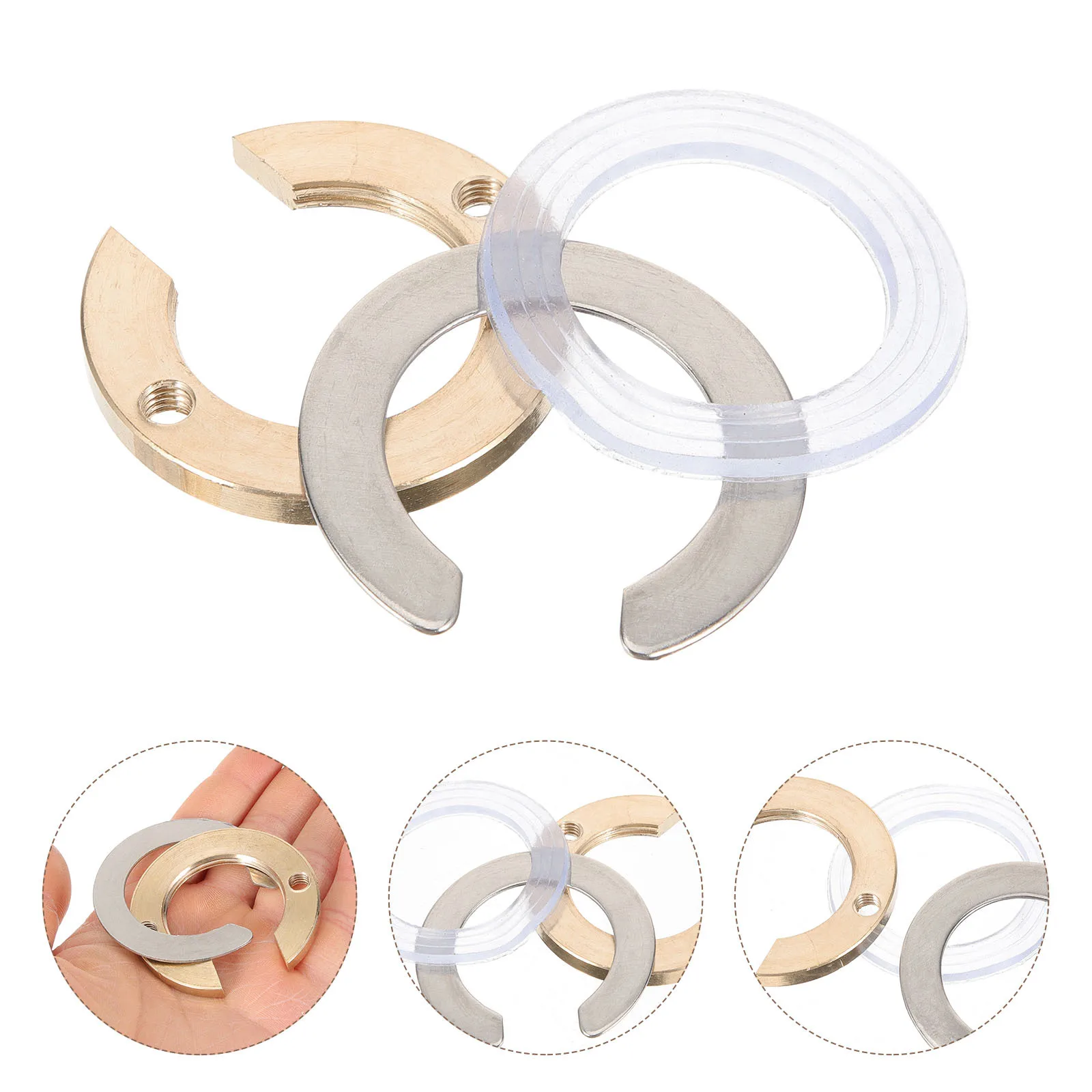 1 مجموعة النحاس صنبور الجوز C على شكل قفل الجوز المطبخ صنبور Antiloosing غطاء الربط بحلقة إحكام غسالة الحنفية تصاعد مجموعة