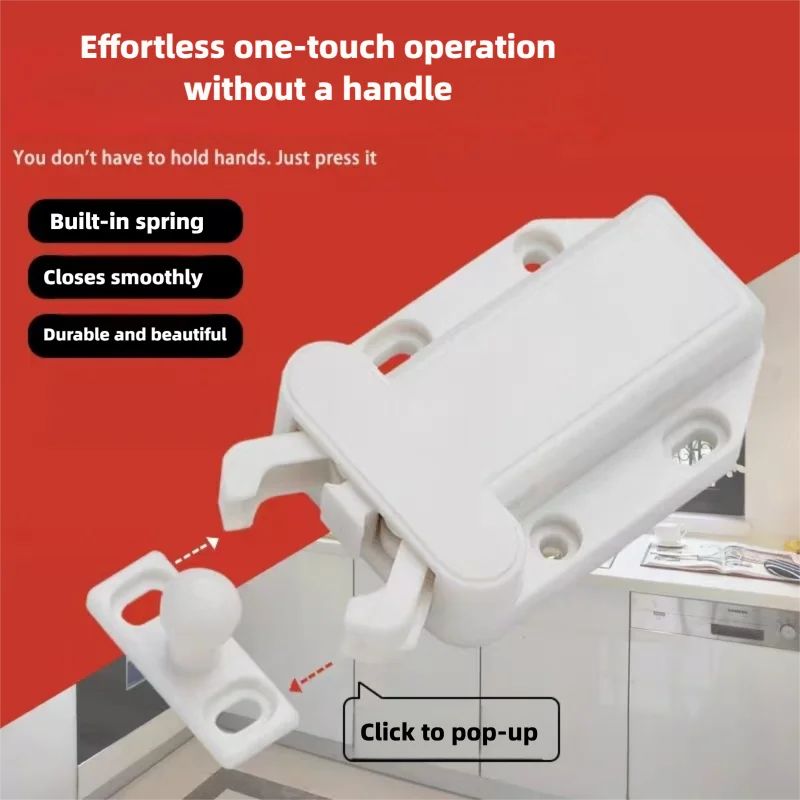 Push To Open Door Bouncer Bouncing Press Type Cabinet Catches Handle-free Invisible Cabinet Pulls Catches Panel Opener Closer