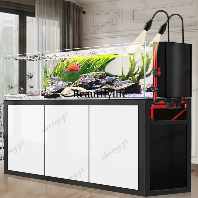 

E182 Premium Eco Stream Aquarium System - Large Bottom Filter Tank with Ultra Clear Glass for Aquatic Plant Landscape Furniture