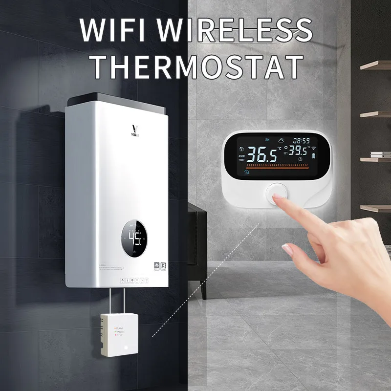 WIFI Thermostat RF Wireless Remote Control Gas Boiler Warm Underfloor Heating Digital Knob USB/Battery Powered Tuya Smart Life