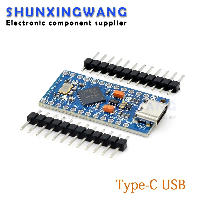 Pro Micro ATmega32U4 5V 16Mhz Originele Chip Vervangen ATmega328 Pro Mini Met 2 Rij Pin Header