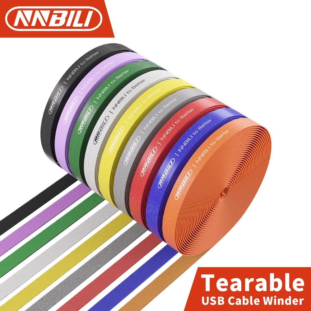 Organizador de cables NNBILI con velcro, organizador de cables USB, protector de cables, organizador de cables para iPhone, ratón, HDMI, ataduras para cables
