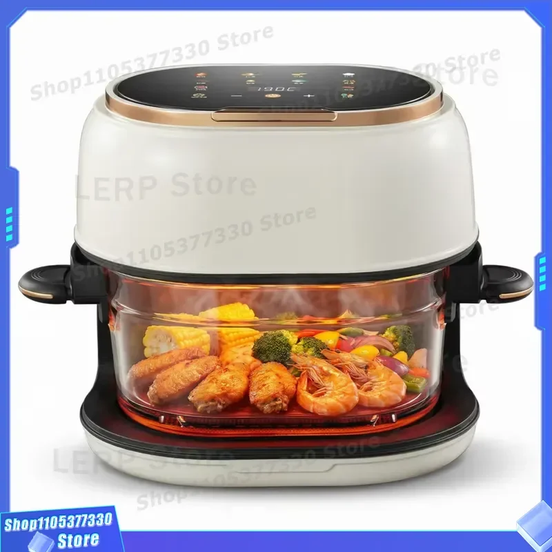 4L Smart Touch Screen Air Fryer Modern Visual Glass Design Oil Free Healthy Cooking Appliance for Home Hotel Kitchen Use