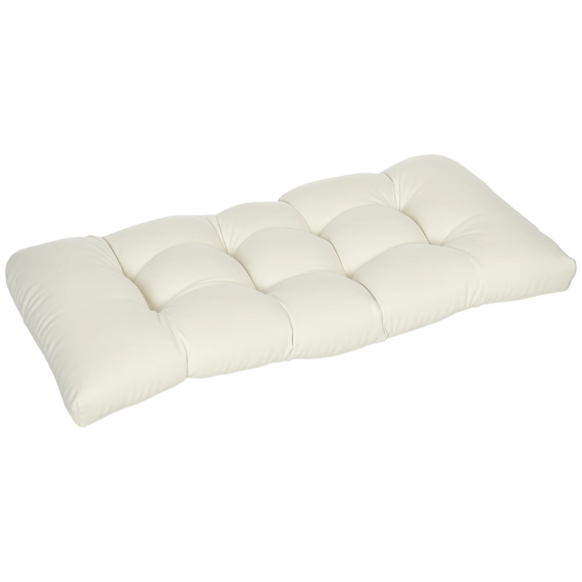 Outsunny Cojín para Banco 2 Plazas 110x48x8 cm para Interiores Exteriores Crema