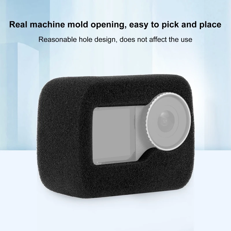 PULUZ Sponge Windproof Cover For DJI Osmo Action 4 / Action 3 Camera Reduce Wind-noise Shockproof Protective Case Accessories