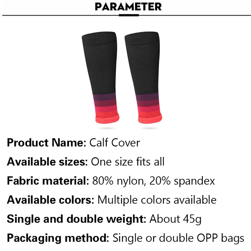 Compression Sports Socks Calf Support Assists Night Running Nylon Leggings Slim Sock Men Outdoor Running Long Pressure Stockings