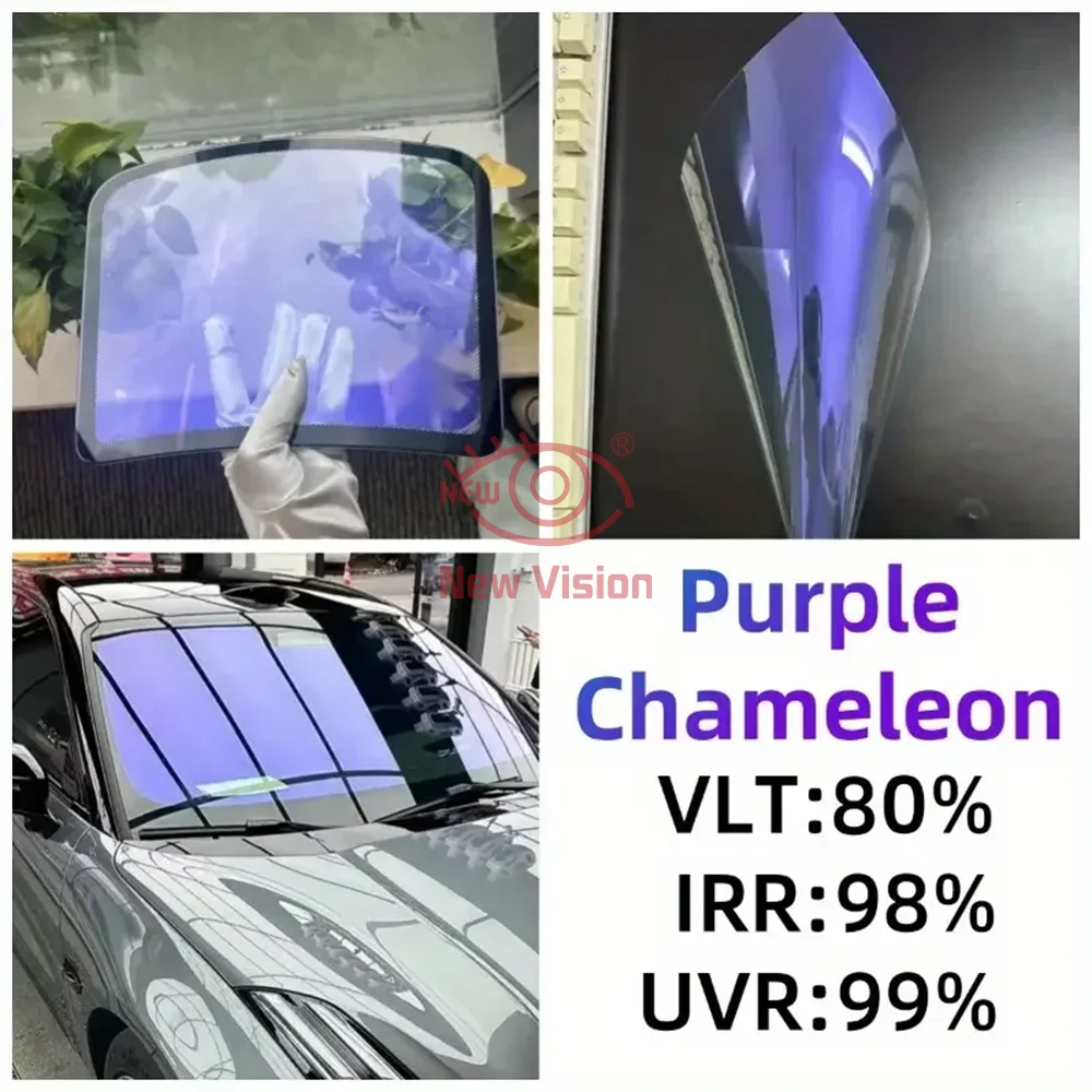 1mX3m 80% Chameleon Car Windscreen Tint Film Auto Front Window Foil Color Change Sun Solar Sticker Protector Film