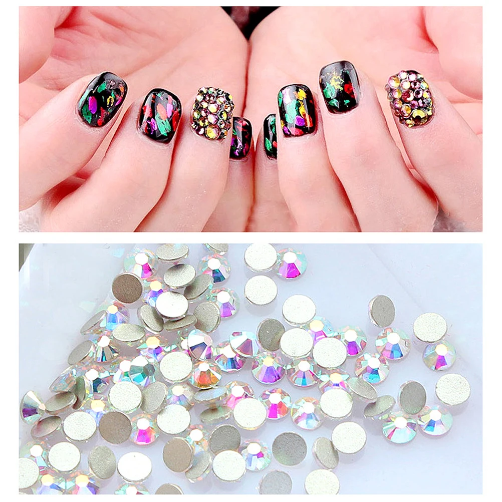 

Nail Art Colorful Diamonds Transparent Rhinestones Crystal Ball Drill Bit Set Decorative Accessories DIY Home Use