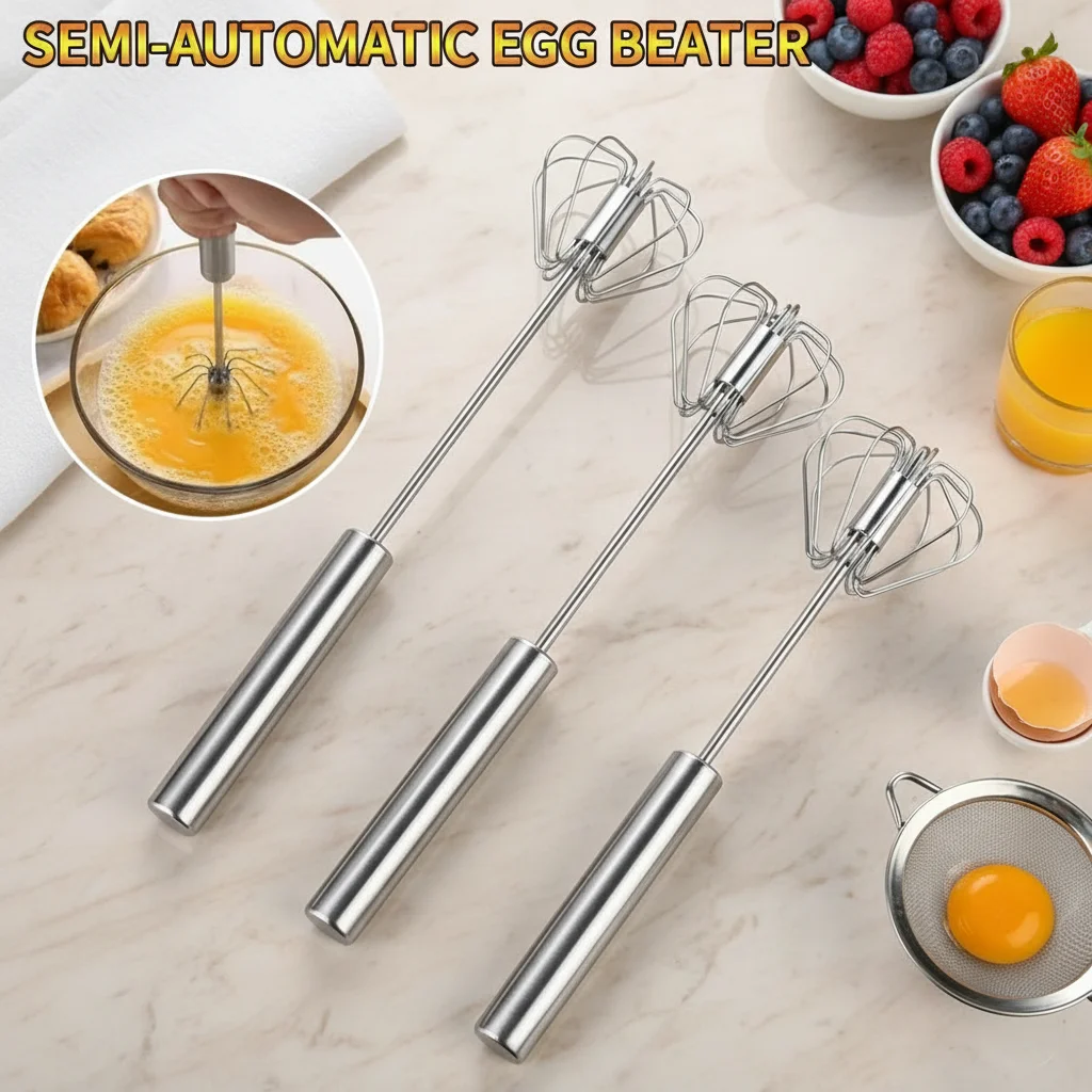 a Small Kitchen Gadget Cuisine Automatic Egg Beater Electric Hand Mixer Spinner Manual Semi Household Rotating Tool Cream Home
