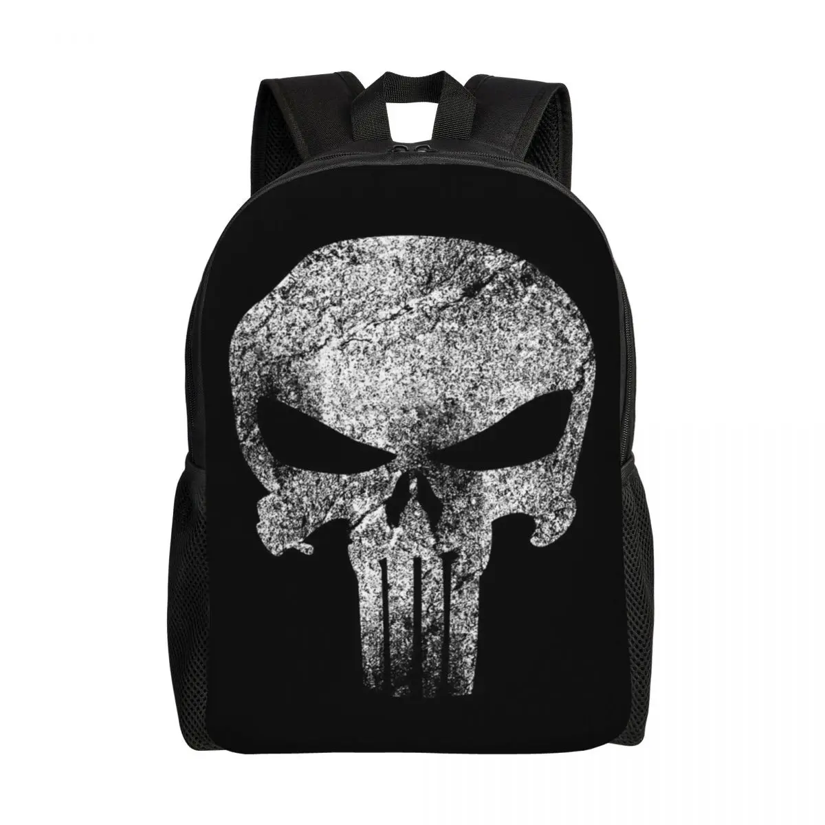 Esqueleto Crânio Impressão 3D Mochila para Meninas Meninos Heavy Metal Colégio Escola Sacos de Viagem Mulheres Homens Bookbag Fits 15 Polegada Laptop