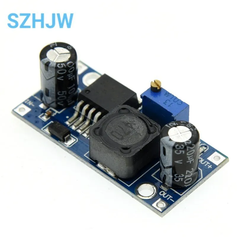 Module d'Alimentation Abaisseur de Tension, Régulateur de Voltage Réglable, Courant DC, 3 A, 3V, 5V, 12V, 24V, Modèle LM2596