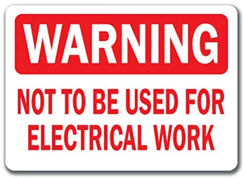 لافتة تحذيرية لا تستخدم للوحة معدنية للعمل الكهربائي #1
