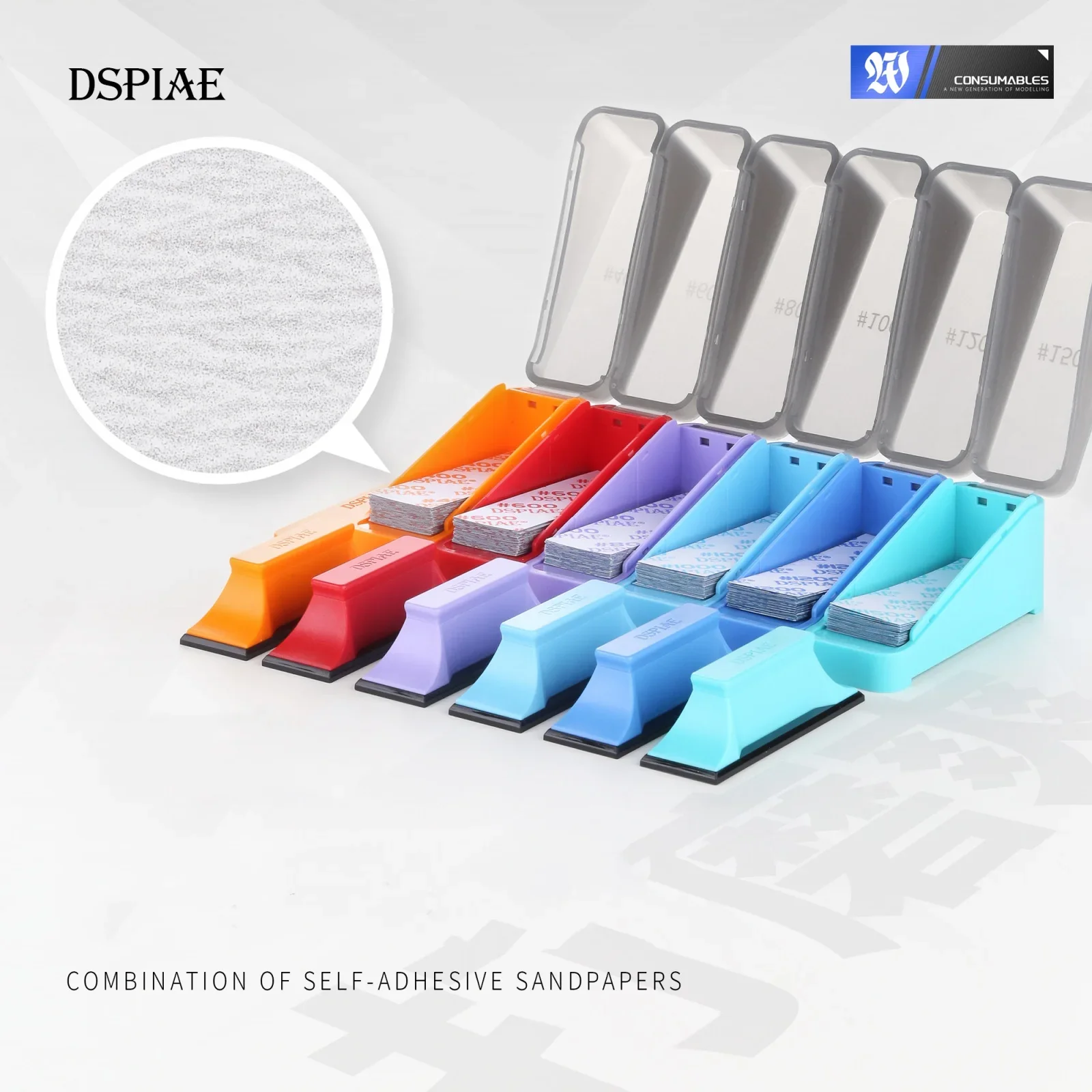 DSPIAE XSP-S01 Combination of Self-Adhesive Sandpapers for Model Making Gundam Hobby DIY Tool