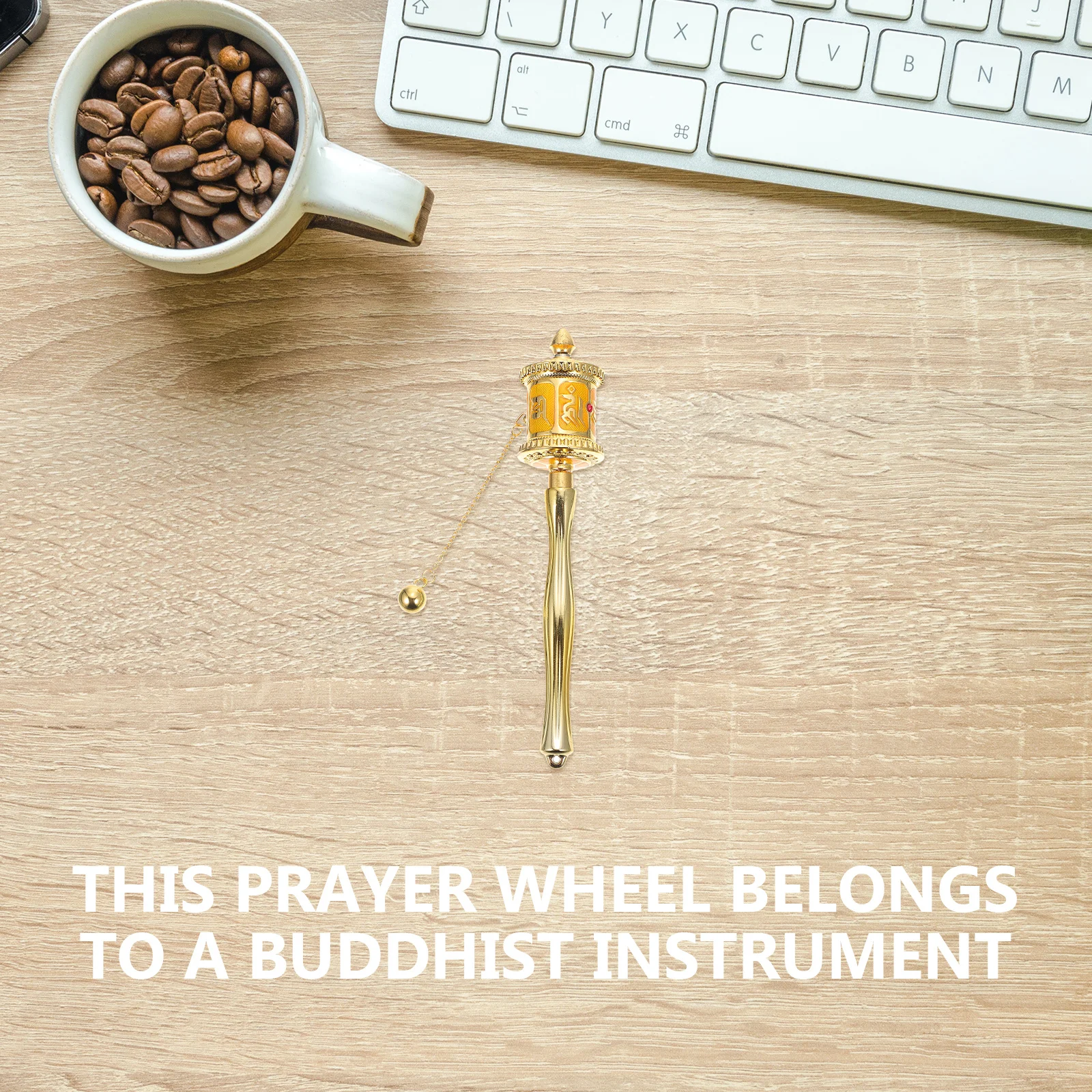 

Exquisite Hand-Cranked Prayer Wheel with Fine Workmanship Long-Lasting Alloy Construction Brings Calmness Blessings Perfect