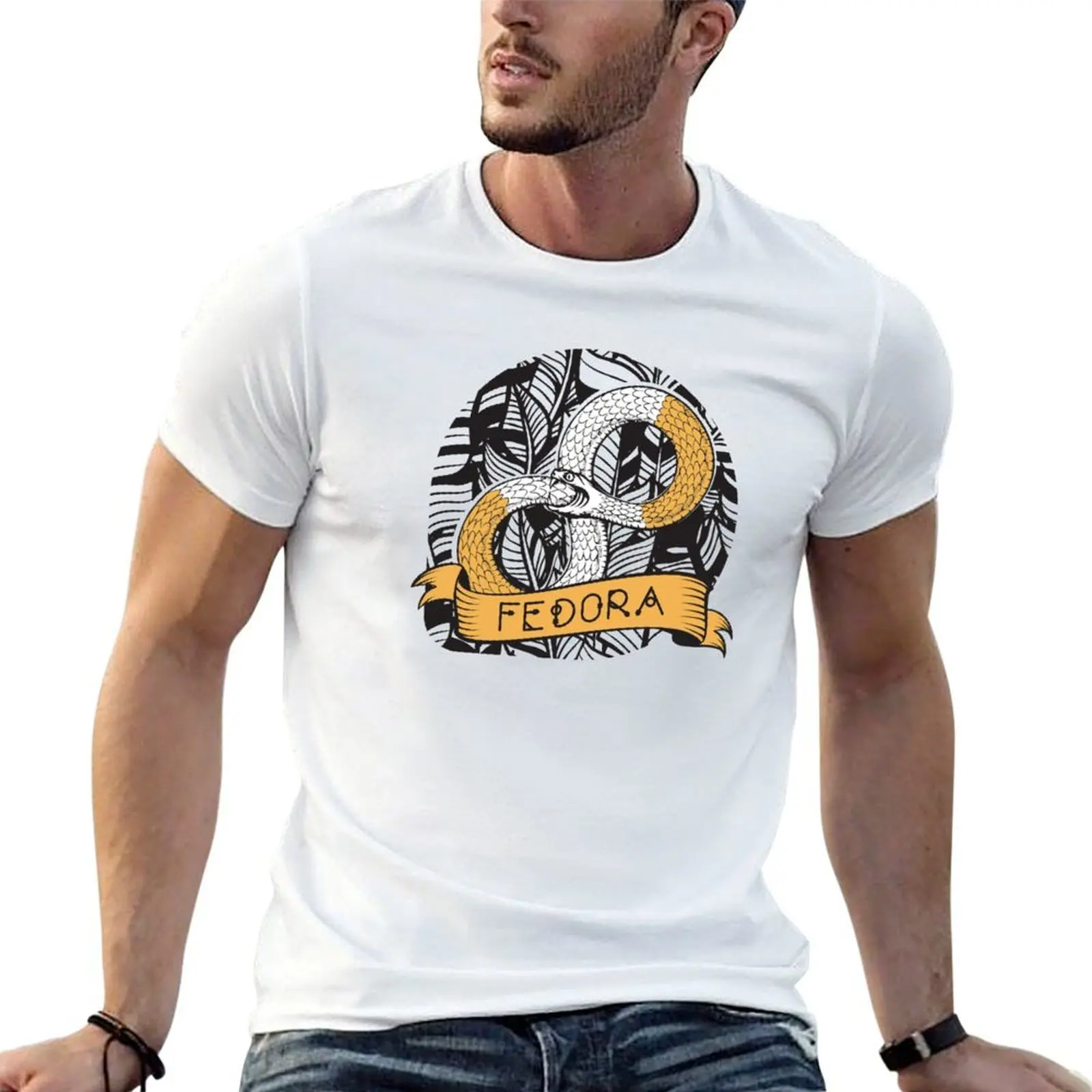 

Fedora Linux (colored) T-Shirt t shirts for man pack white man t shirts graphic T-Shirt