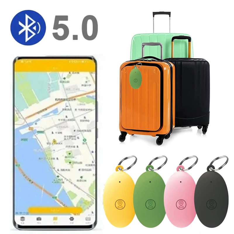 แท็กสมาร์ท Locator Mini GPS Tracker บลูทูธกระเป๋าเดินทางเด็กสัตว์เลี้ยงอุปกรณ์ป้องกันการสูญเสียสุนัข Cat Location Tags Tracker
