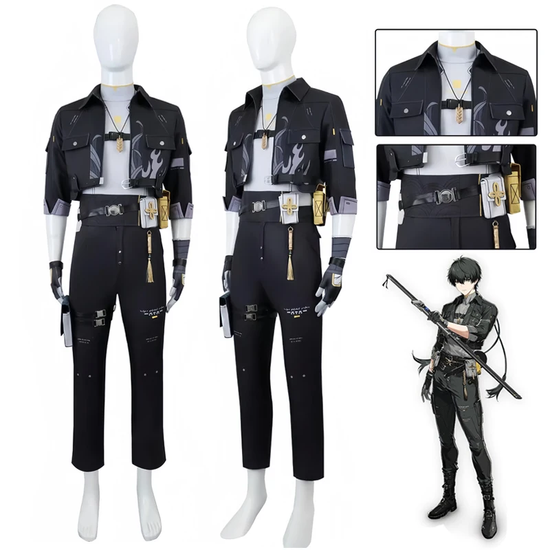 New Game Wuthering Waves Rover Cosplay Costume Rover Male Cosplay Outfit Wig Halloween Carnival Uniform Christmas Party for Men