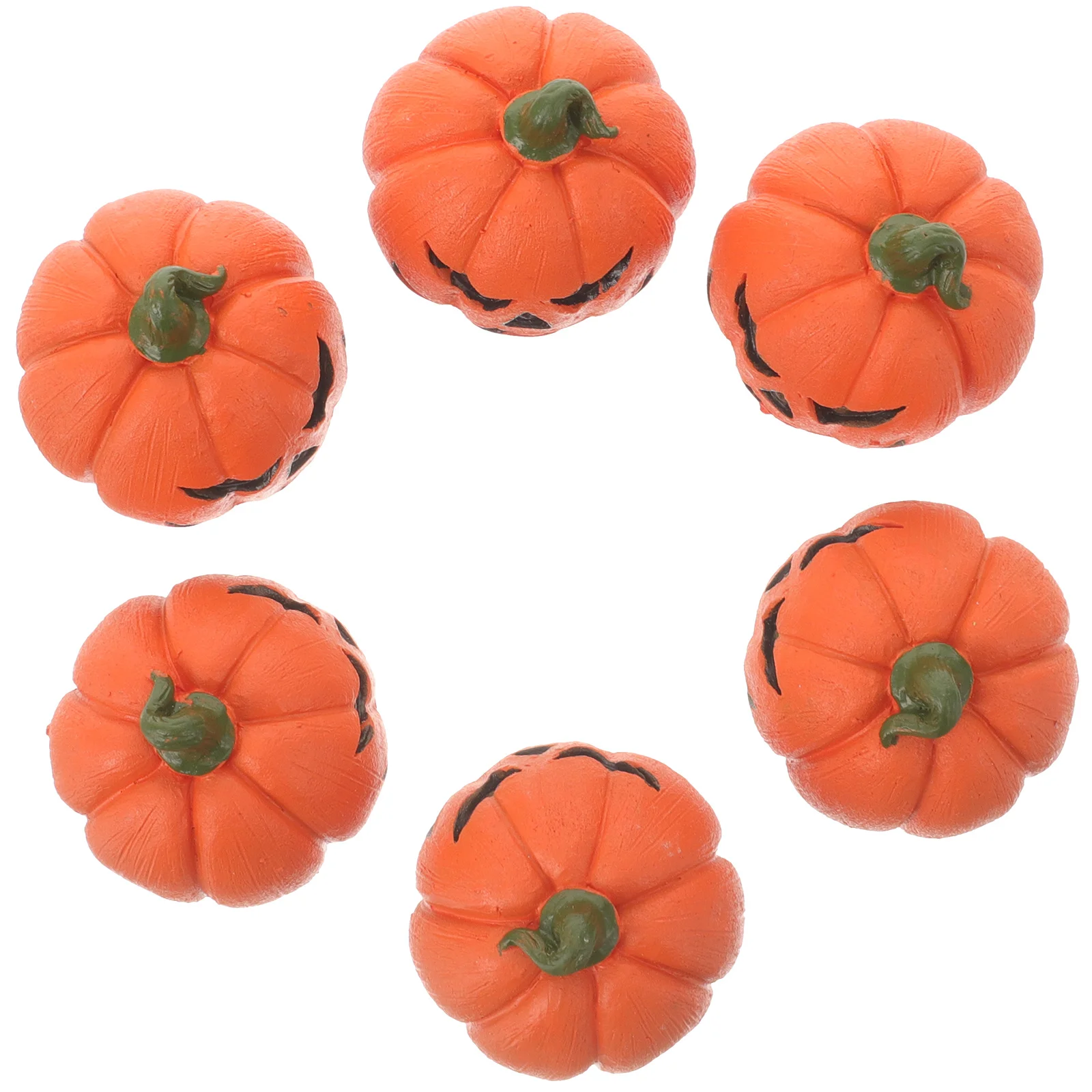 

6Pcs Halloween Mini Pumpkins Resin Ornaments Home Party Decor Micro Landscape Props Aquarium Decoration Halloween Scene Layout