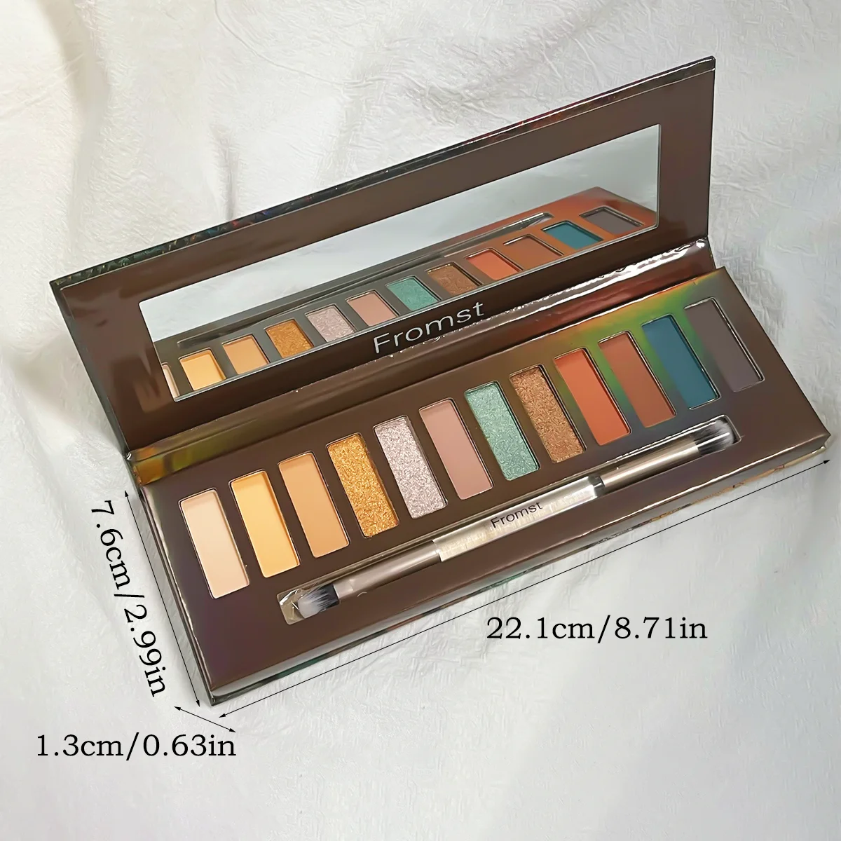 【12 kleuren oogschaduwpalet】 Elegant en luxueus - Starlight Aurora 2.0-editie |   Ingebouwde spiegel |   Pearl Shimmer, Stage-Ready Lo