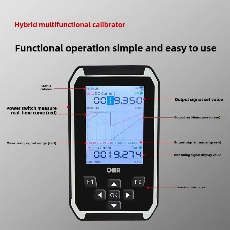 Compact Handheld Process Calibrator for Temperature Current Voltage Frequency; KS Couple RTD Thermocouple Signal Generator