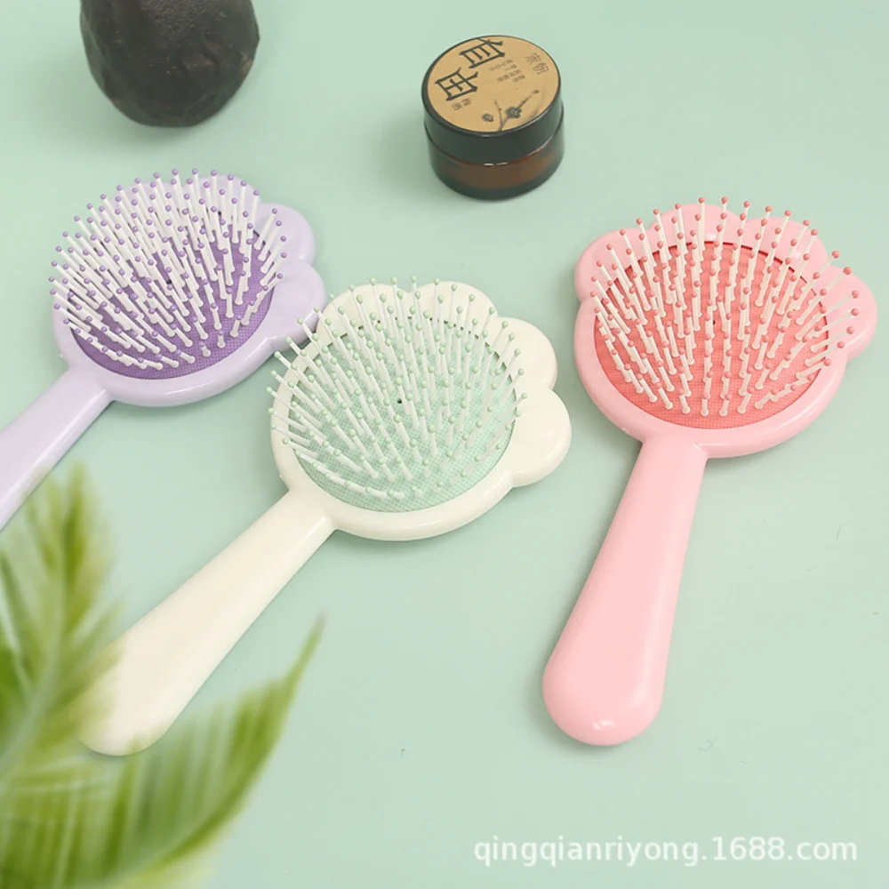 Solid Color hand-held Cat's Paw Shape Comb Traveling Portable Small Massage Comb Women Girl Air Cushion Hair Brush Styling Tool