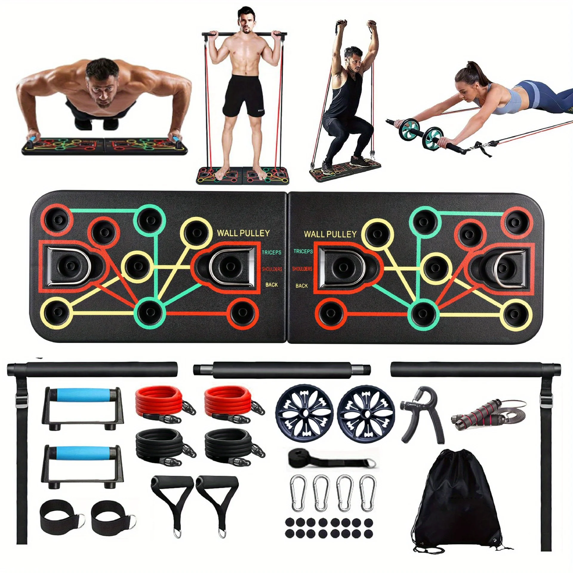 

Multifunctional Push-up Board Set Strength Training Portable Foldable Fitness Equipment Exercise At Home