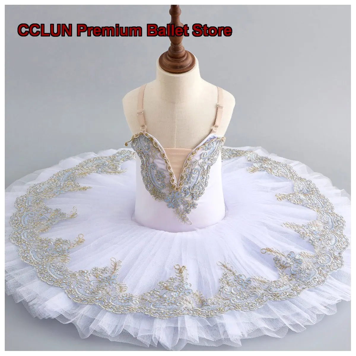 Girls' Skirt Tutu Dress Children's Dance Jumping Skirt Practice White Puffy Skirt Kids