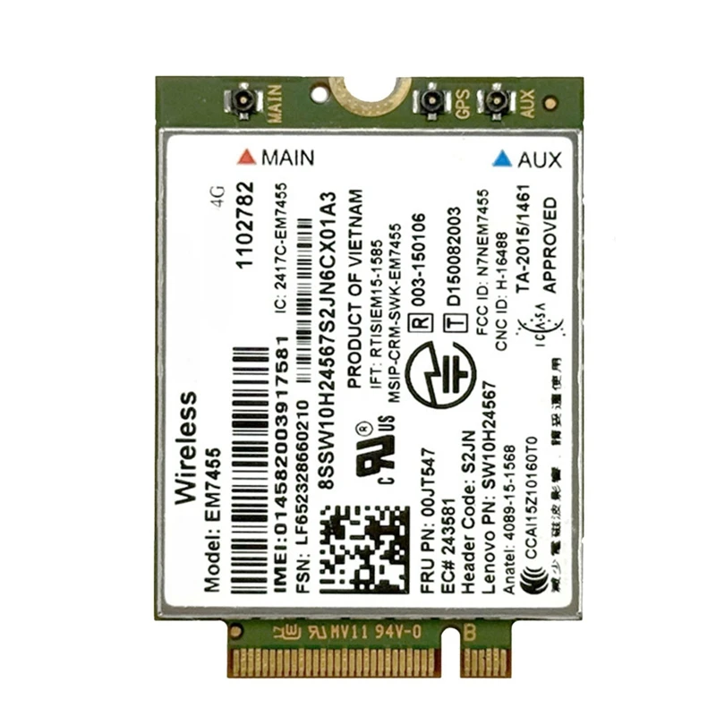 

EM7455 Module 4G Card 00JT547 00JT542 01AX789 01AX746 for Lenovo Hot Sale in Stock