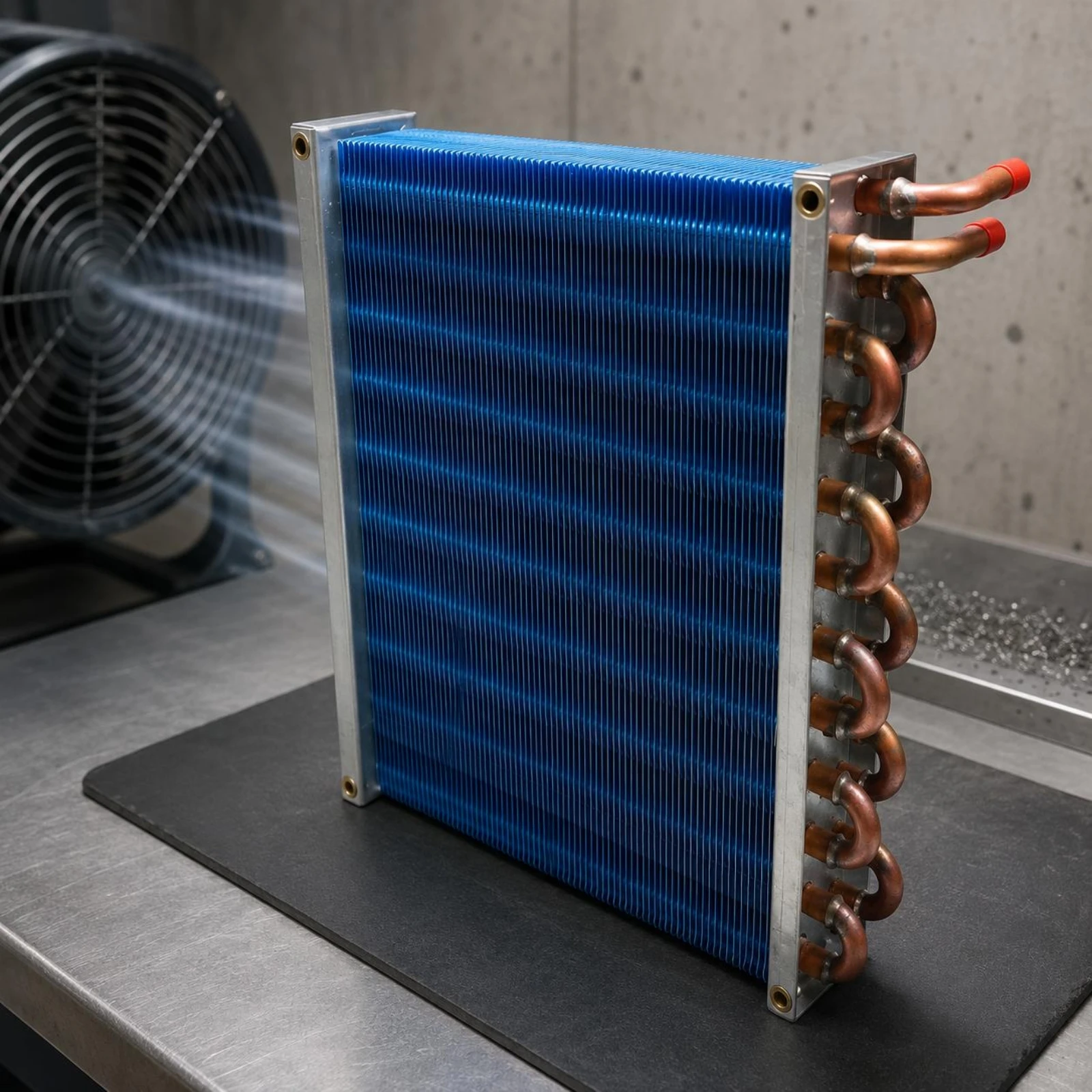 Rectangular Heat Exchanger Compact Finned Heat Exchanger Home Heating Equipment Robust Industrial Part