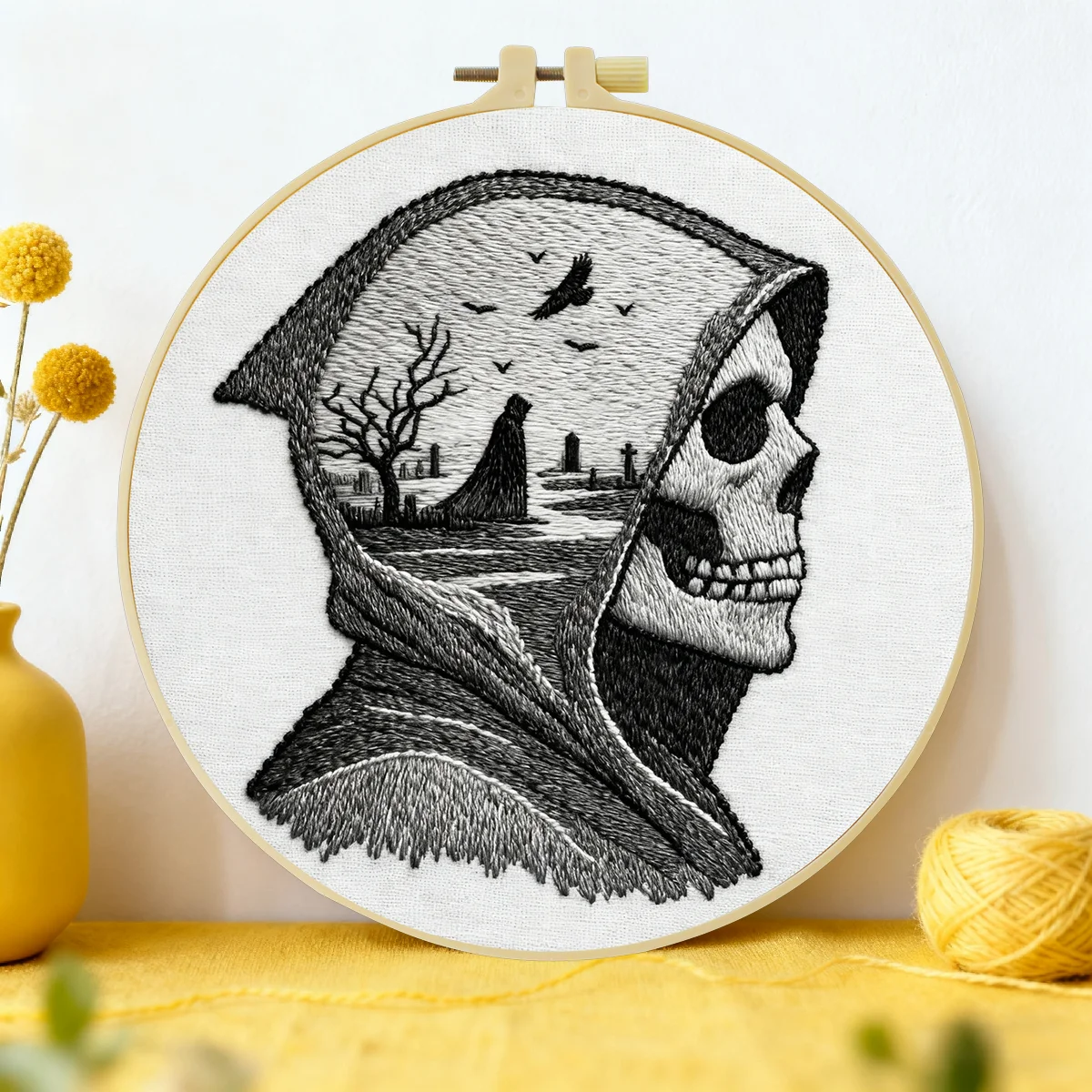 1pc 20X20CM/15X15CM 7.87/6.3inch Skeleton Embroidery Starter