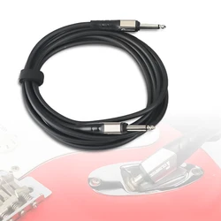 Guitar Cable Instrument Cord for Electric Bass 3m Metal Connector PVC Shielded Low Noise TS Wire for Amp Pedal Keyboard