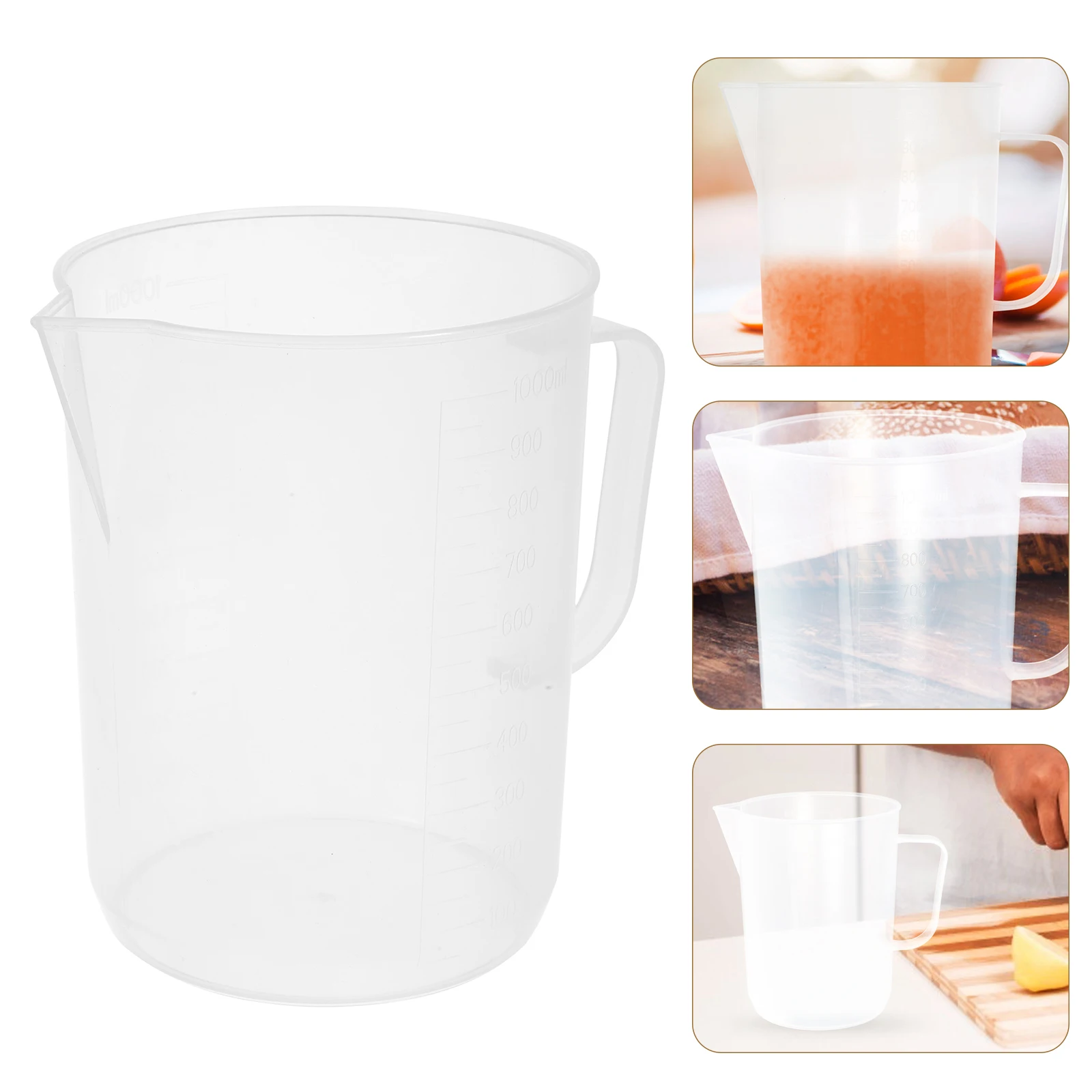 

1000Ml Measuring Cups Plastic Transparent High Precision Scale Volume Tools For Industry Grade