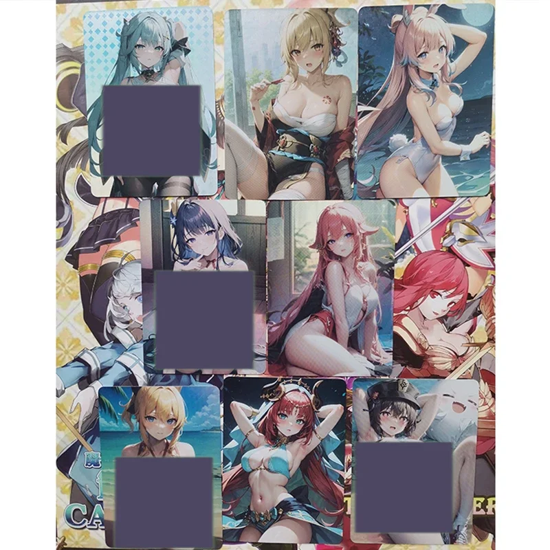 Anime Goddess Story Black Magician Girl Yae Miko Sangonomiya Kokomi carte Flash fai da te carte da collezione giocattoli regalo di compleanno