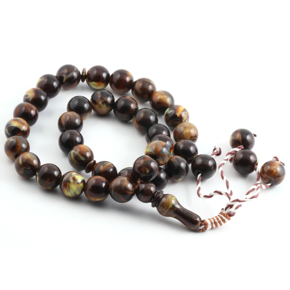 13mm Tiger Stone Prayer Rosary with Decorative Tassel Bracelet 33 Prayer Beads Ceremony Eid Al-Fitr Islam Muslim Worship