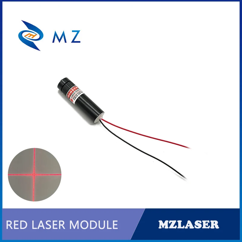 Gorący sprzedający się kompaktowy regulowany moduł diody laserowej o mocy 635nm 0.5mw 3V 5V 12V 24V z czerwonym krzyżem niższa klasa mocy I