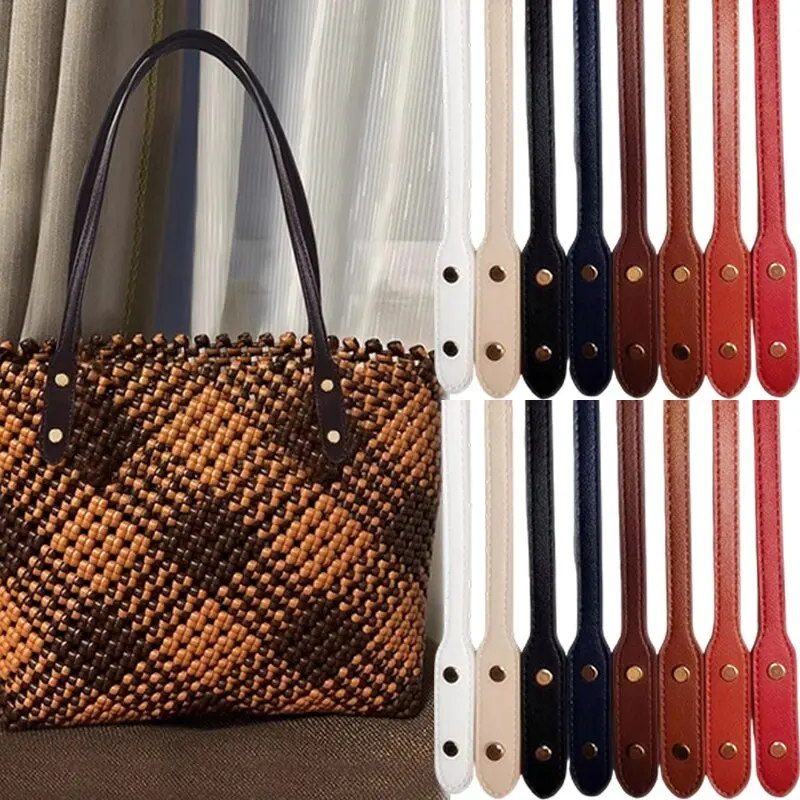 Cinghie per borse in pelle PU da 2 pezzi 73 cm con rivetti Cinghie per borse a tracolla staccabili Cinghie di ricambio per borse fai da te Accessori per marcatura