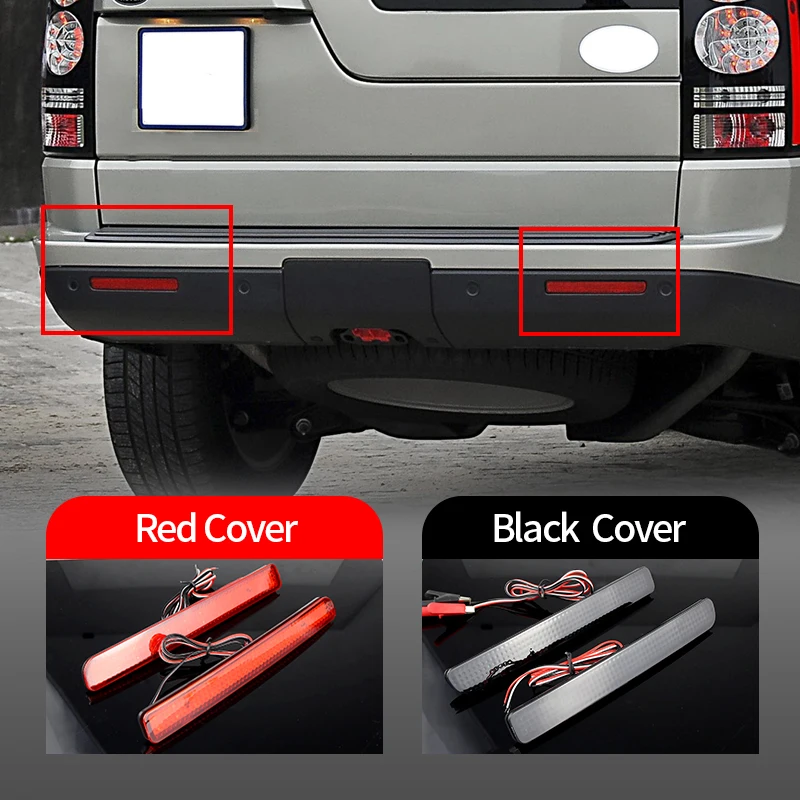 

2PCS For Land Rover Discovery 3 LR3 2005-2009 Discovery 4 LR4 Range Rover Sport 2010-2013 LED Rear Bumper Warning Brake Lights