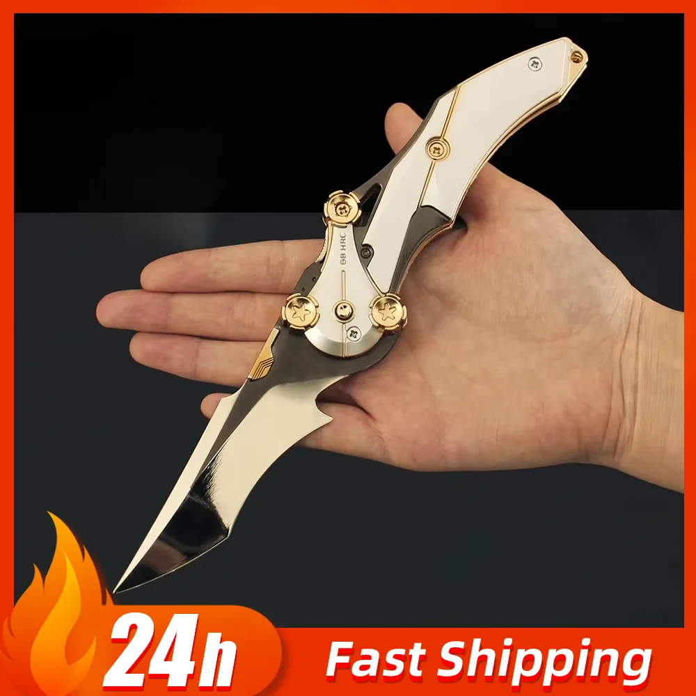 22 ซม.Delta Force เกมอุปกรณ์ต่อพ่วง,Mercy มีดพับสไตล์,อาวุธโลหะรุ่น,การฝึกอบรมกลางแจ้งมีด, ดาบระยะประชิดของเล่นของขวัญ