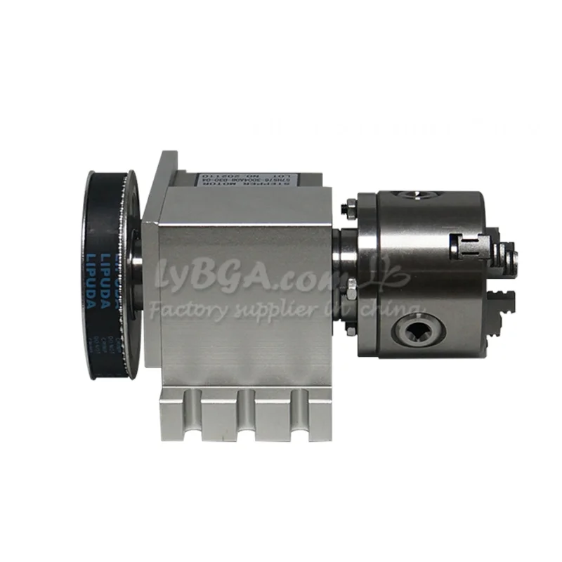 Rotary Axis 4th Axis Nema34 86mm Motor for CNC Router Machine K5M-3-100 100mm Chuck 3 Jaws 4 Jaws Hollow Shaft Diameter 22mm
