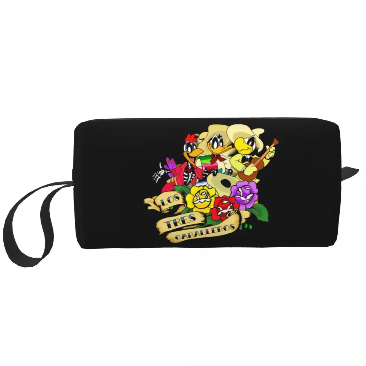 

Custom Travel The Three Caballeros Donald Duck Toiletry Bag Fashion Makeup Cosmetic Organizer Women Beauty Storage Dopp Kit Case