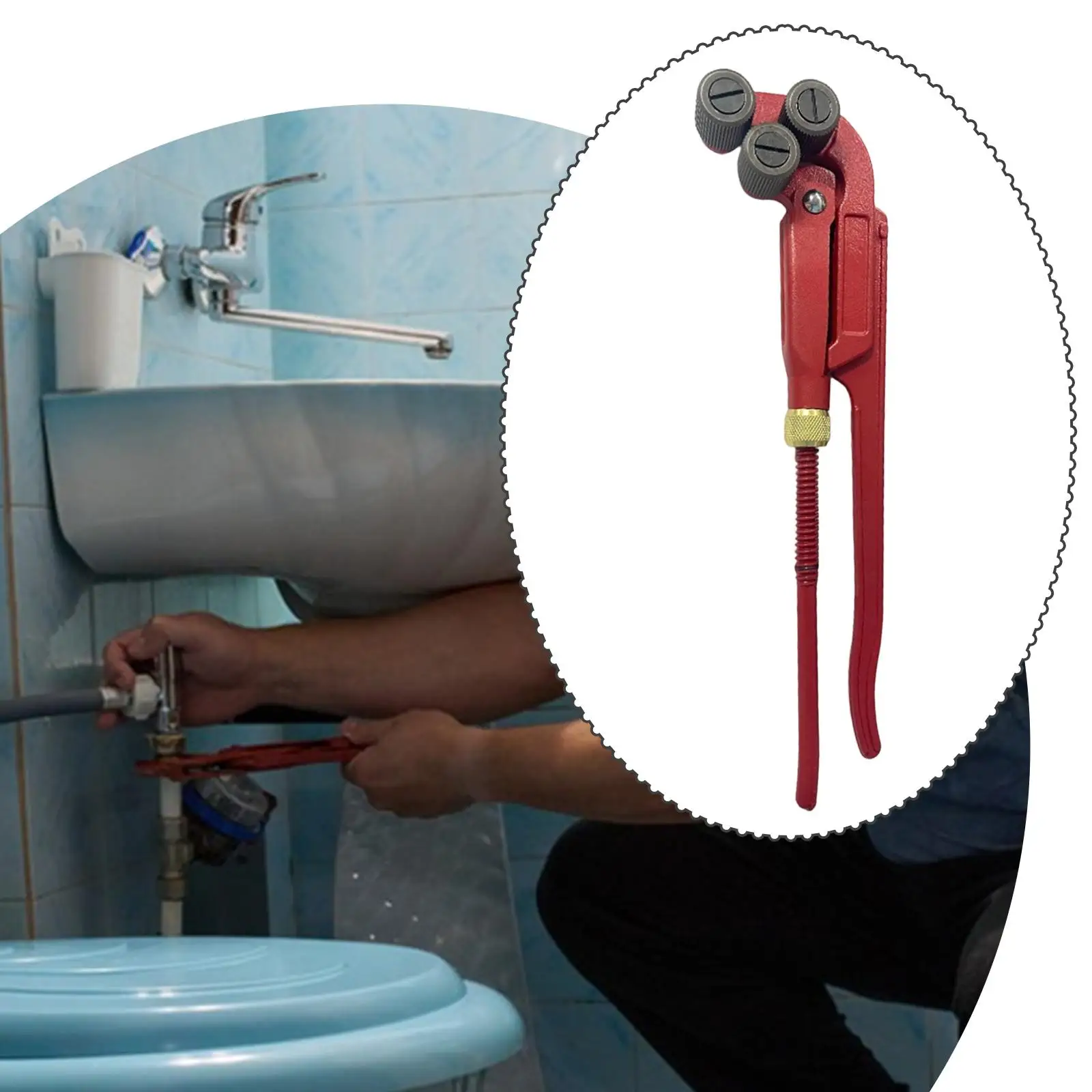 

Professional Adjustable Tube Threaded Roughing Tongs Durable Carbon Steel Triangular Roller for Pipe Repair