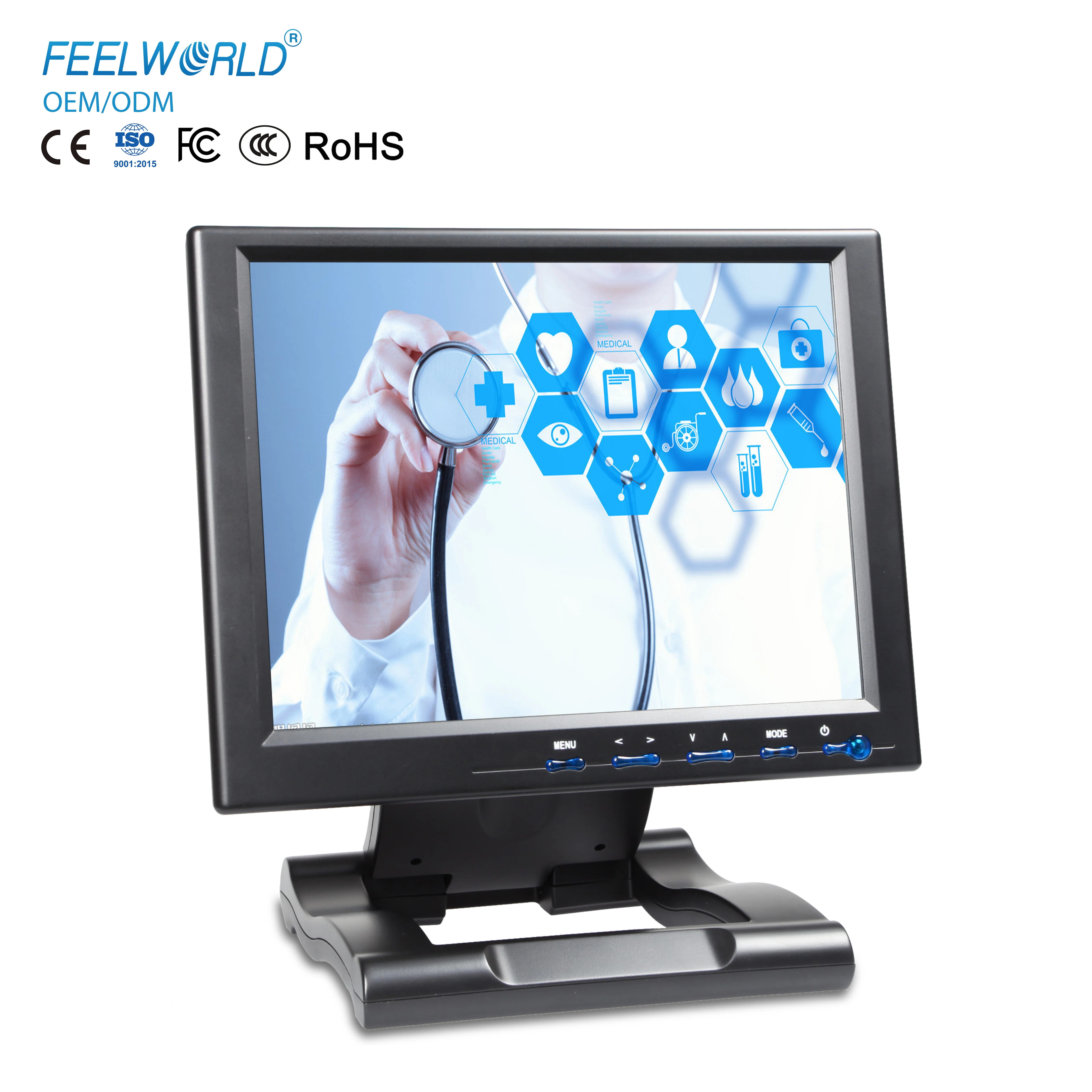 X FEELWORLD FW1042AHT 10.4 Inch Portable LCD Monitor with HDMI, for Raspberry Pi, DIY Projects, Logo Custom Service