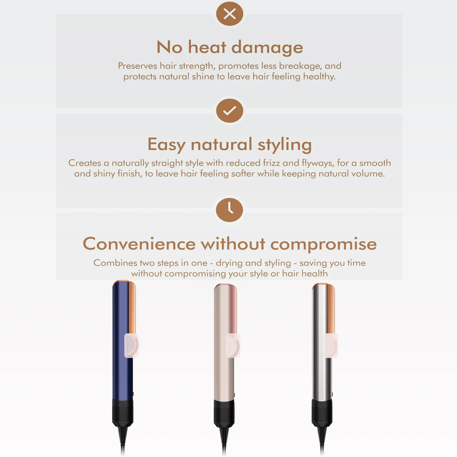 220V Professional 2-in-1 Hair Straightener & Dryer Combo - Negative Ion Heating Flat Iron with Display. Ideal for Home and Salon