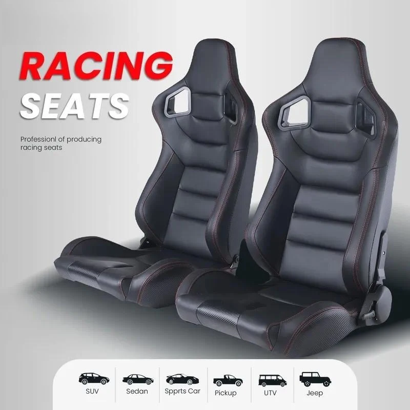 Car modified sports seat racing emulator seat sports car e-sports seat PVC leather adjustable backrest