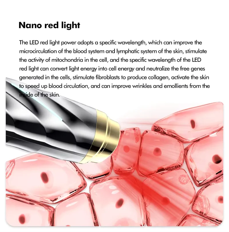 Red Light Eye Beauty Instrument Dark Circle Eye Cream Introduction Vibration Hot Compress Massage Stick Eye Beauty Instrument