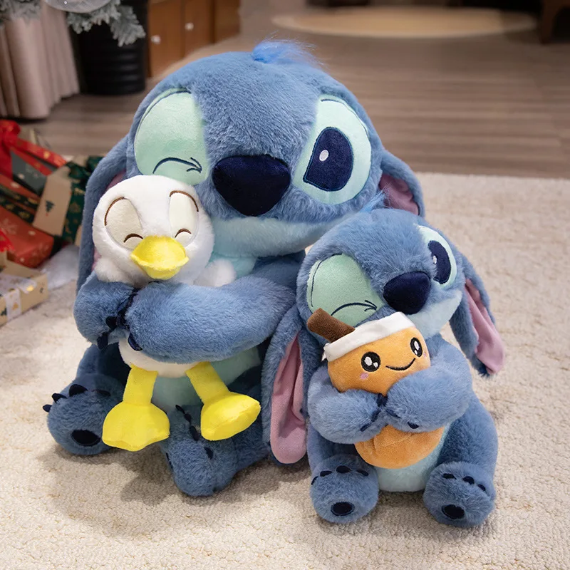 ديزني ليلو وستيتش محشوة أفخم دمية كوب الشاي الحليب غرزة بطة غرزة دمية الإبداعية Kawaii وسادة لعبة طفل هدية عيد الميلاد