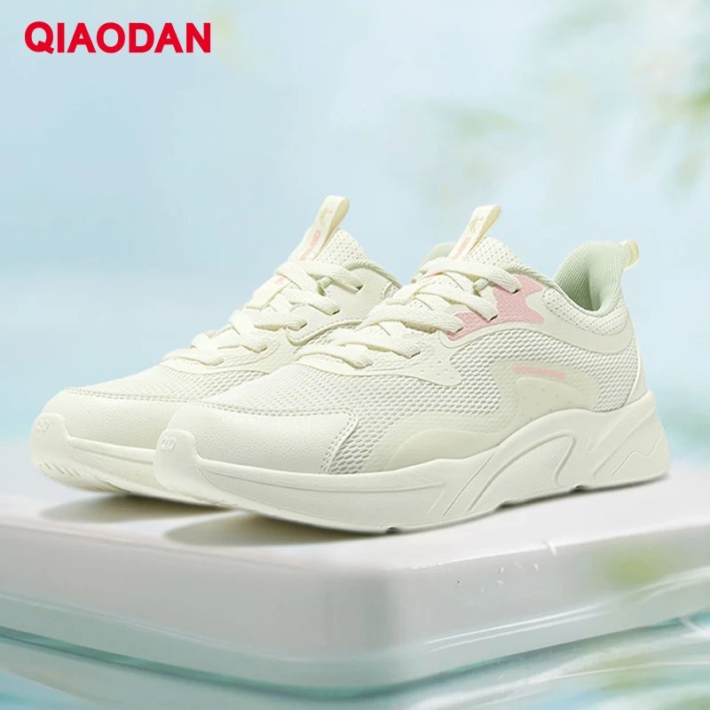 

QIAODAN Running Shoes Women's 2024 Summer New Mesh Breathable Shock-absorbing Lightweight Soft-soled Sports Shoes XM16240242F