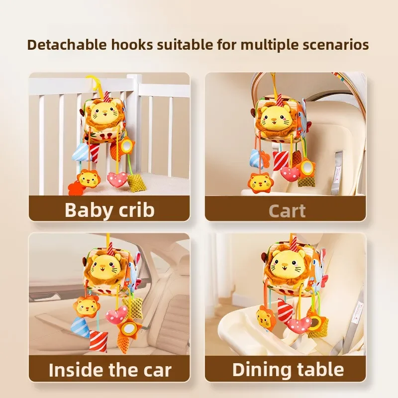 Mainan Gigitan Bayi Baru Lahir, Tempat Tidur Gantung, Mainan Gigitan |   Liontin Kartun Tali Serut |   Hadiah Perkembangan Sensorik Bayi Baru Lahir