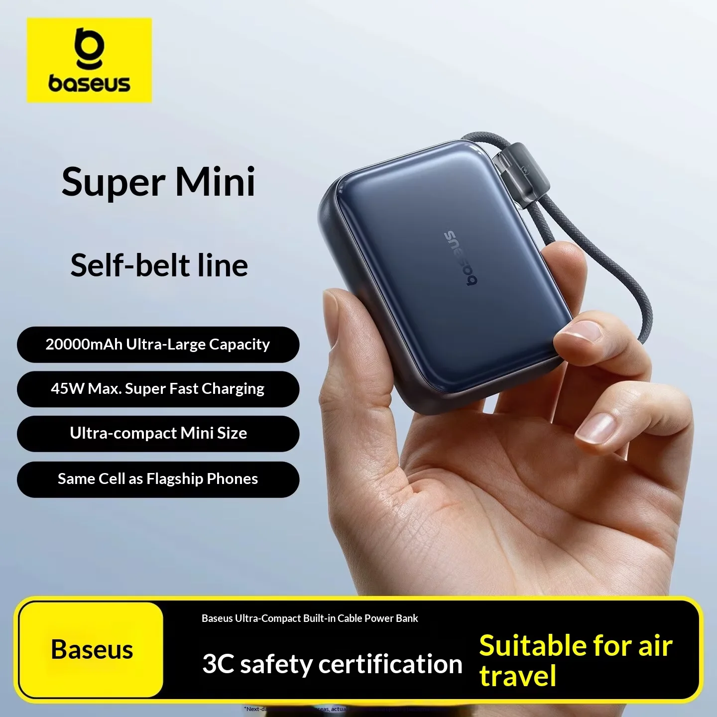 Portable Charger 20000Mah - Batería Externa Baseus Ultra Mini de